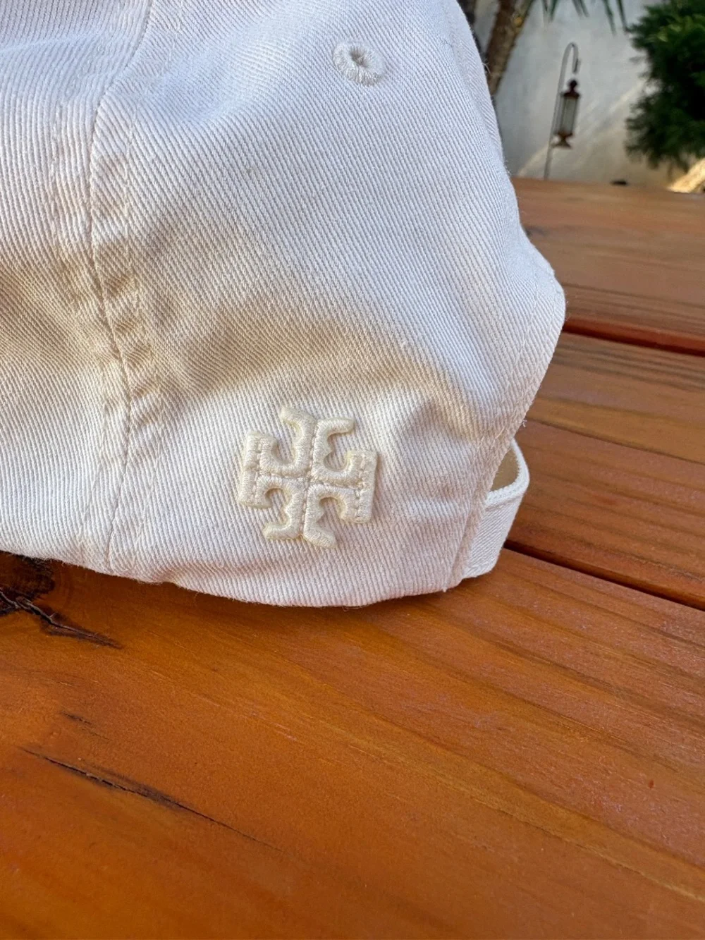 Tory Sport x Tory Burch Love Baseball Cap Cream and Blue